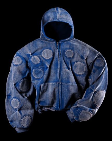 Badson Faded Cobalt OXYGEN Padded Zip-up Hoodie