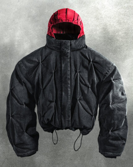 Badson BUBBLEGUM ‘OXYGEN’ PADDED ZIP-UP HOODIE